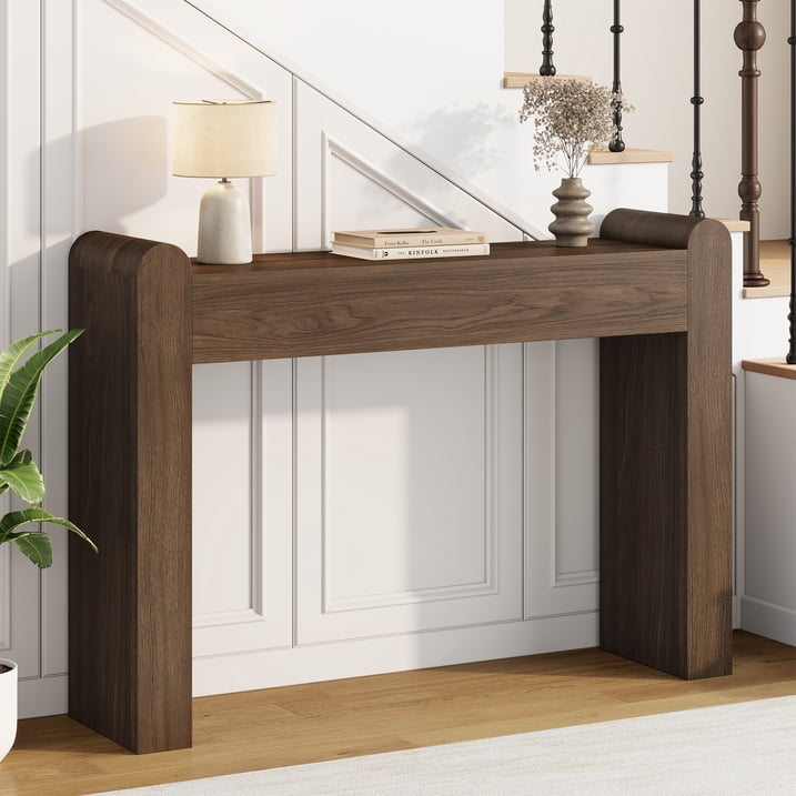 Aufeile Console Table for Entryway, Farmhouse Sofa Table Behind the Couch, Wooden Narrow Entry Table for Living Room, Entrance, Hallway, Natural Oak