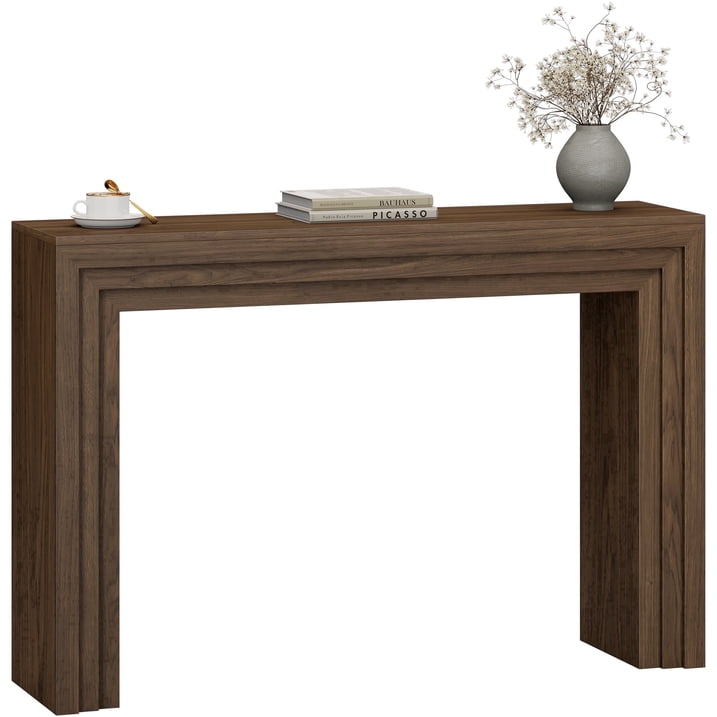 Aufeile Console Table for Entryway, 43" Narrow Entryway Table, Modern Wood Sofa Table Hallway Table for Entrance, Couch, Foyer, Living Room, Walnut