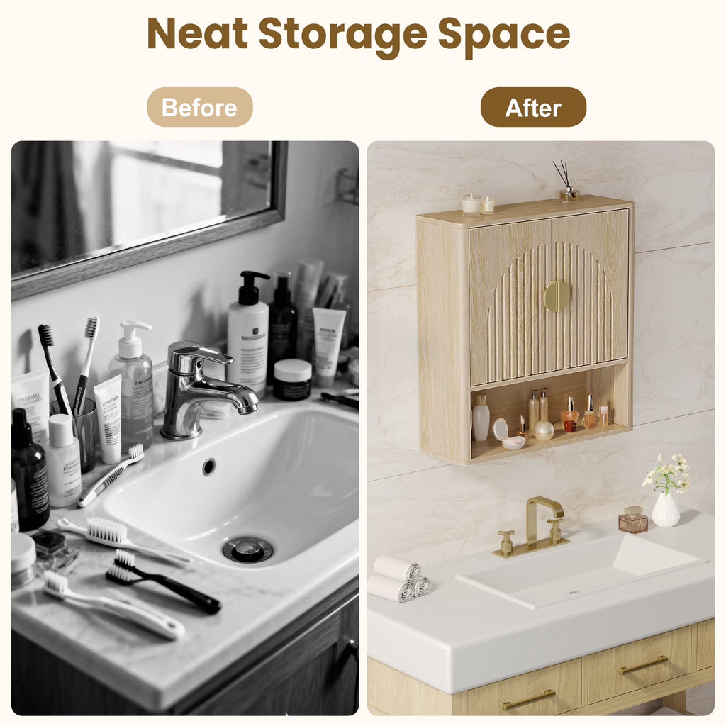 Aufeile Bathroom Wall Storage Cabinet