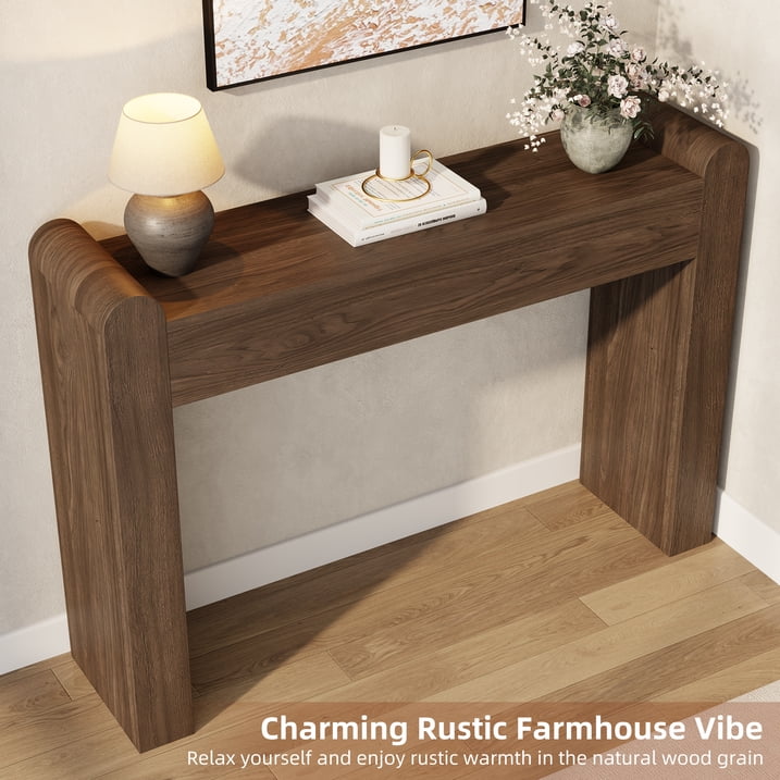 Aufeile Console Table for Entryway, Farmhouse Sofa Table Behind the Couch, Wooden Narrow Entry Table for Living Room, Entrance, Hallway, Natural Oak