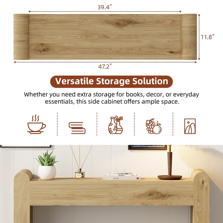 Aufeile Console Table for Entryway, Farmhouse Sofa Table Behind the Couch, Wooden Narrow Entry Table for Living Room, Entrance, Hallway, Walnut