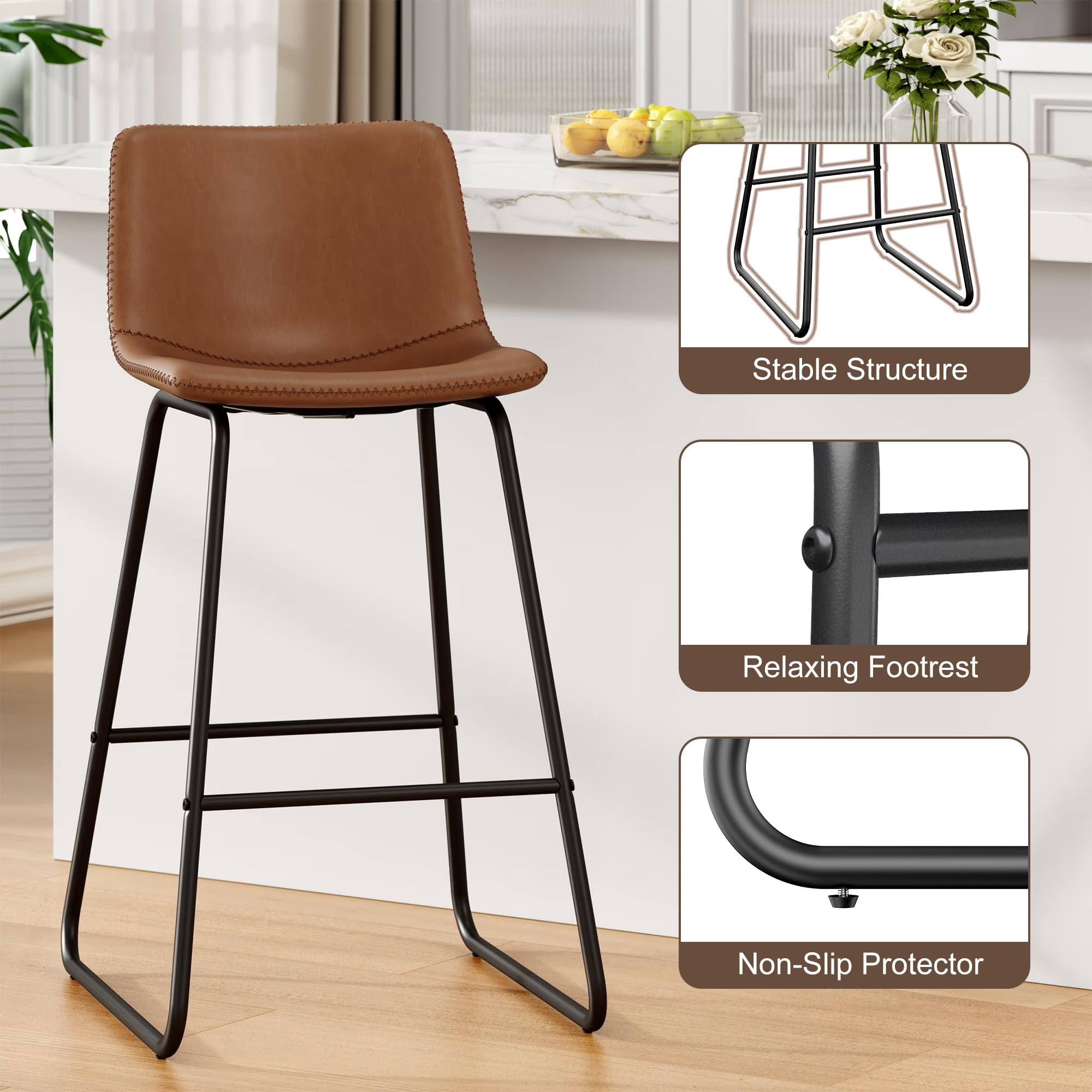 Aufeile 26" Counter Height Bar Stools Set of 3
