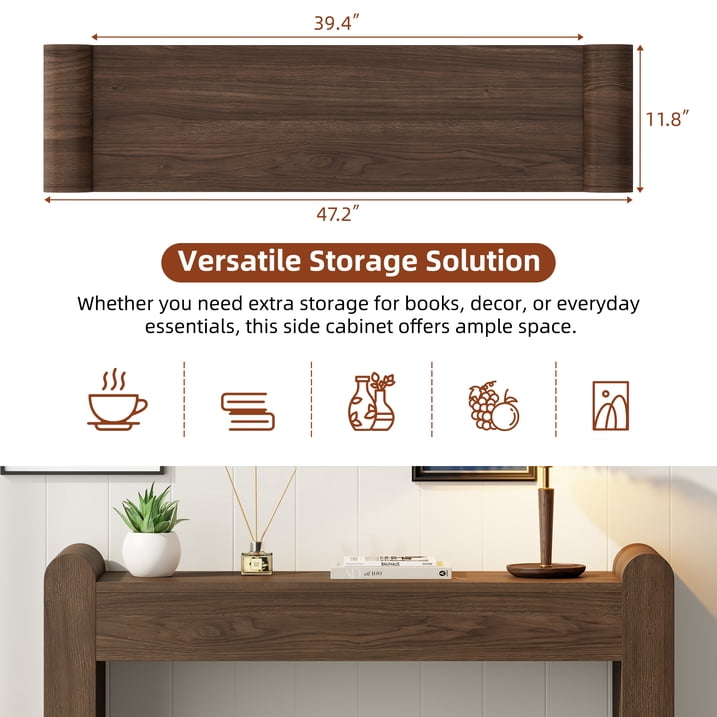 Aufeile Console Table for Entryway, Farmhouse Sofa Table Behind the Couch, Wooden Narrow Entry Table for Living Room, Entrance, Hallway, Natural Oak