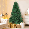 Aufeile 6FT Artificial Christmas Tree, Unlit Faux Spruce Tree with 800 Branch Tips, Folding Metal Stand, Indoor Outdoor Holiday Home Decor