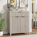 Aufeile Sideboard Buffet Cabinet with Drawer, Small Buffet Table with Adjustable Shelf, Modern Home Accent Furniture for Dining Living Room, Kitchen, Entryway, White Oak