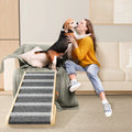 Aufeile Wooden Pet Ramp for Dogs & Cats with Non-Slip Carpet