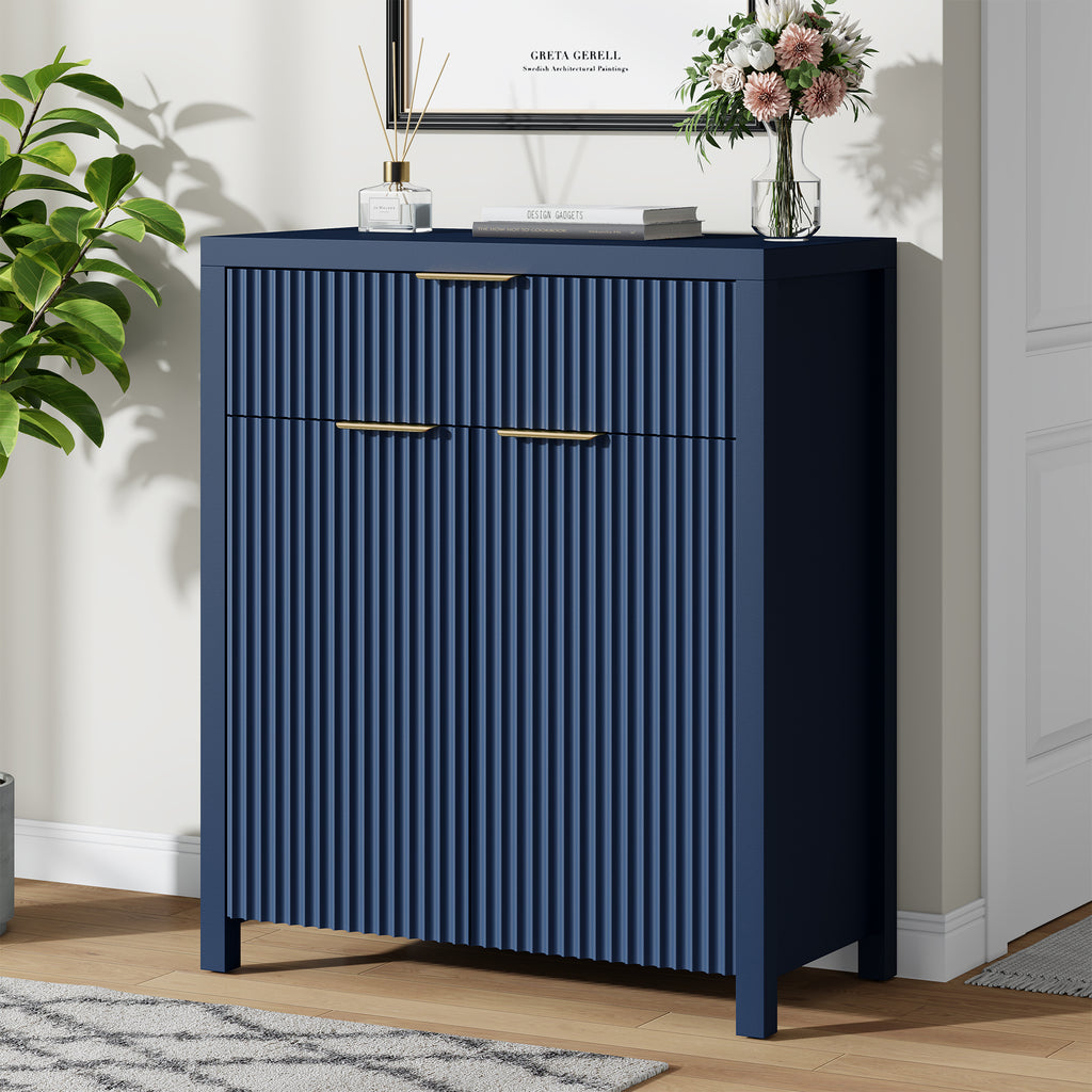 Aufeile Sideboard Buffet Cabinet with Drawer, Small Buffet Table with Adjustable Shelf, Modern Home Accent Furniture for Dining Living Room, Kitchen, Entryway, Blue