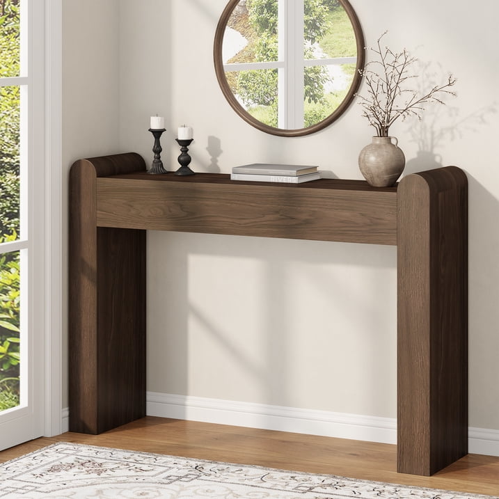 Aufeile Console Table for Entryway, Farmhouse Sofa Table Behind the Couch, Wooden Narrow Entry Table for Living Room, Entrance, Hallway, Natural Oak