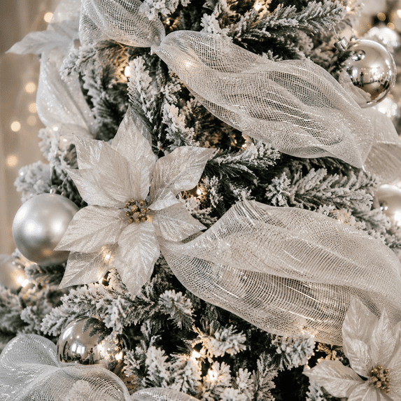 Aufeile 6FT Pop Up Christmas Tree Decoration, Collapsible Artificial Prelit Xmas Tree with Ornaments, Pre Decorated with 150 Warm Lights, Xmas Ball, Flowers & Bows for Holiday Decor