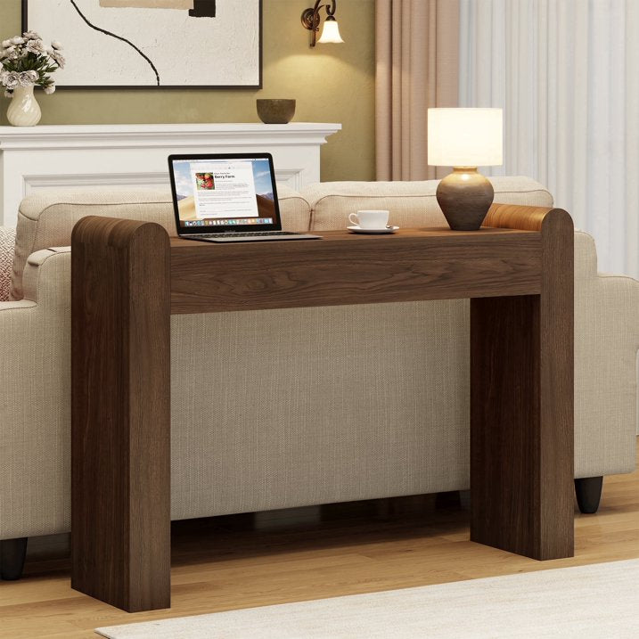 Aufeile Console Table for Entryway, Farmhouse Sofa Table Behind the Couch, Wooden Narrow Entry Table for Living Room, Entrance, Hallway, Natural Oak