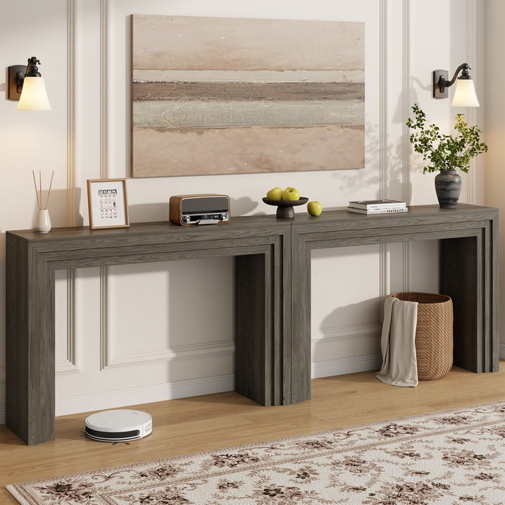 Aufeile Console Tables for Entryway, 43" Narrow Entryway Table, Modern Wood Sofa Table Hallway Table for Entrance, Couch, Foyer, Living Room, Gray Oak
