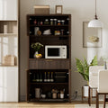 Aufeile 71" Tall Pantry Storage Cabinet with Drawer and Charging Station